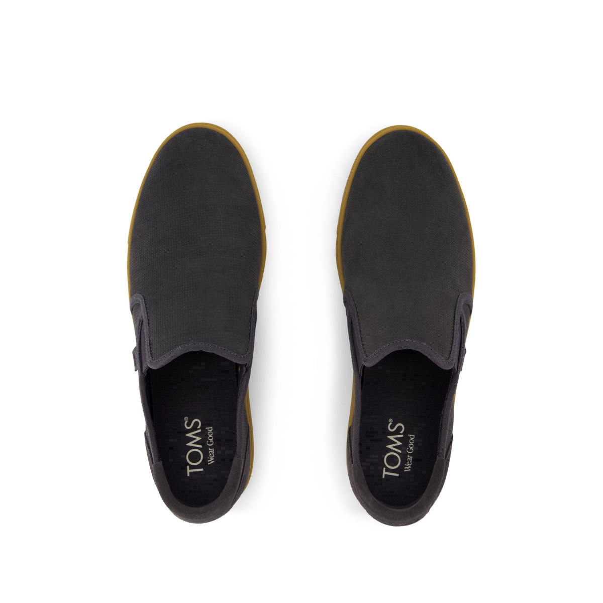 Baja Slip On Sneaker - Forged Iron Suede Top View