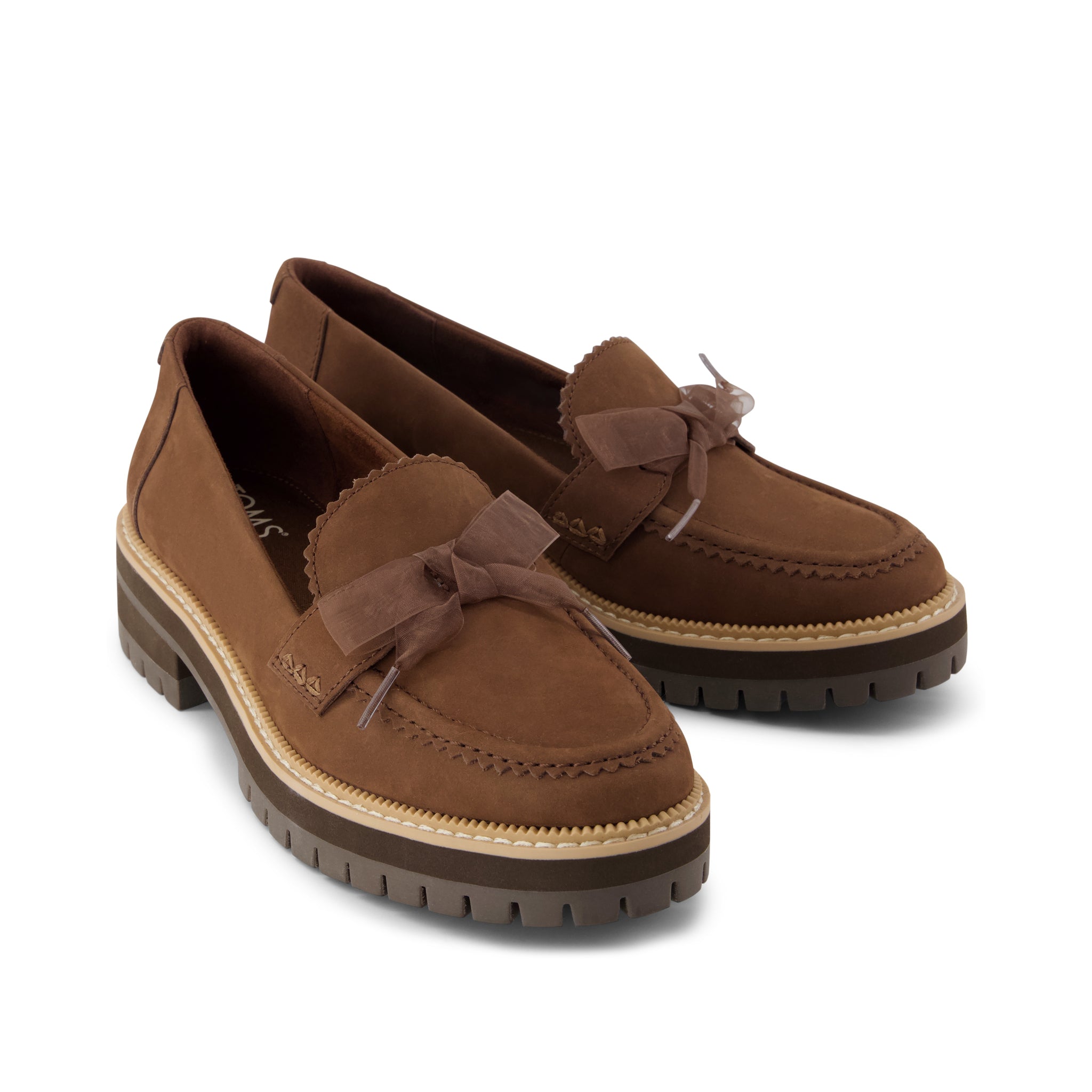 Cara Bow Loafer - Hot Cocoa Leather Front View