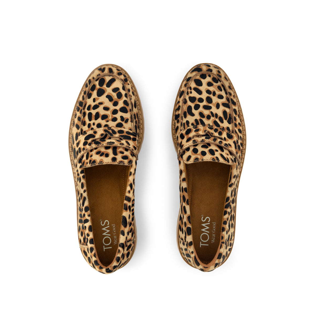Cara Loafer - Brown Sugar Leopard Print Hair Leather Top View