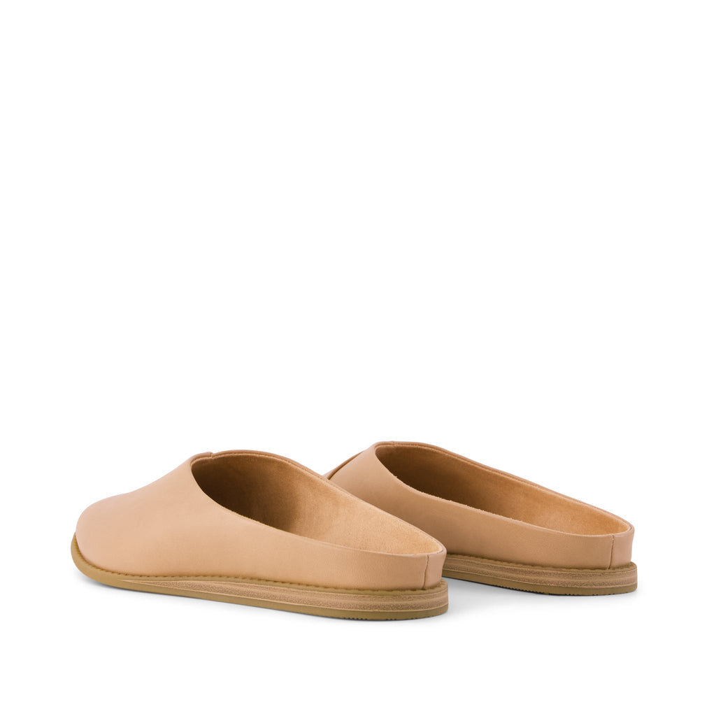 Amelia Mule - Honey Faux Leather Back View