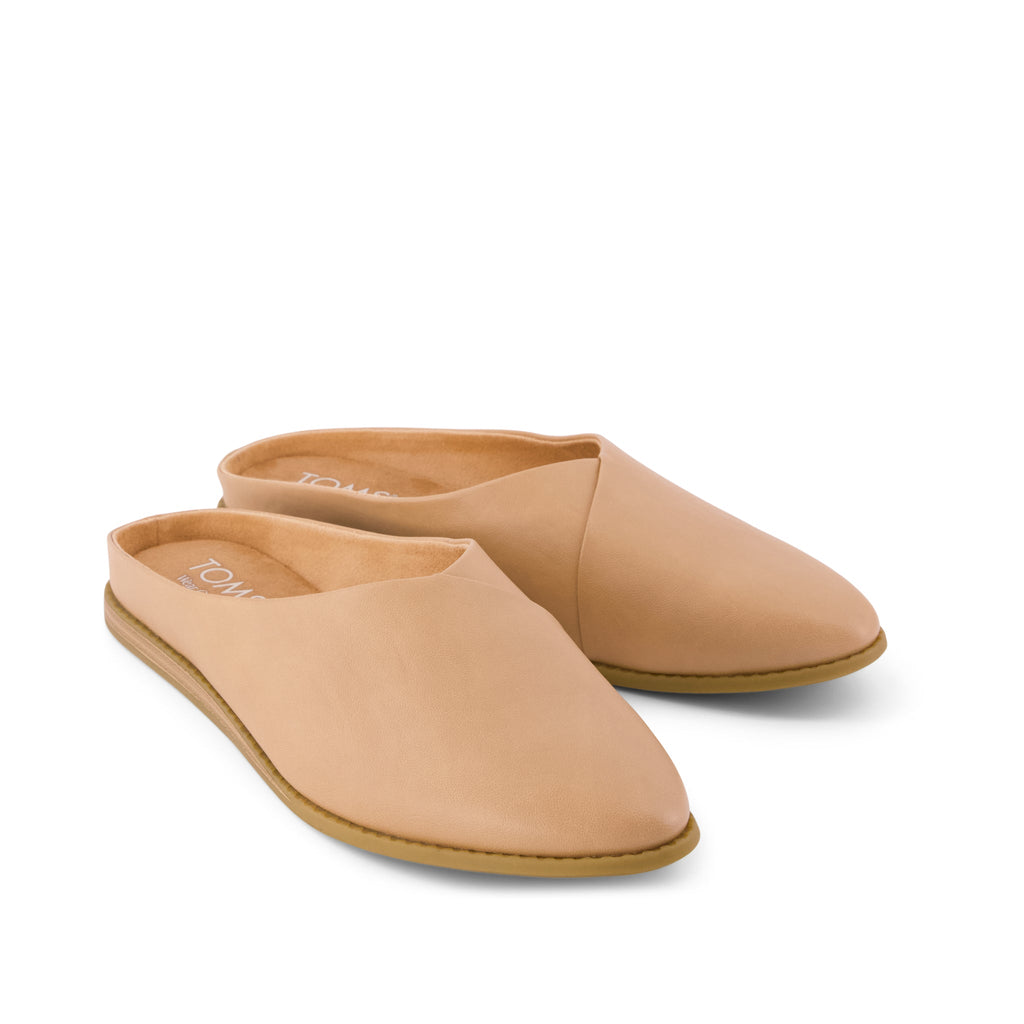 Amelia Mule - Honey Faux Leather Front View