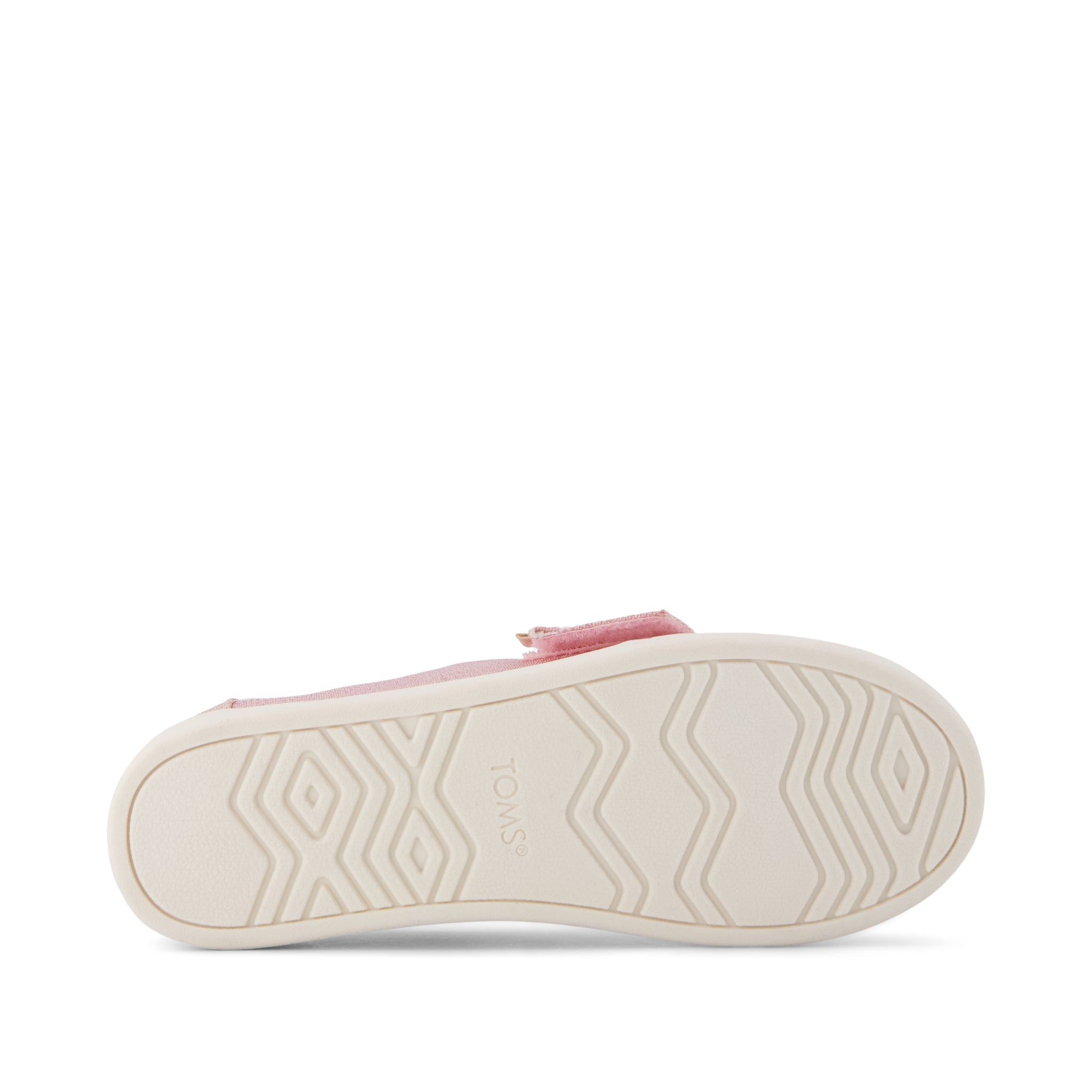 Alpargata Classic Kids Shoe - Pink Quartz Iridescent Woven Bottom Sole View