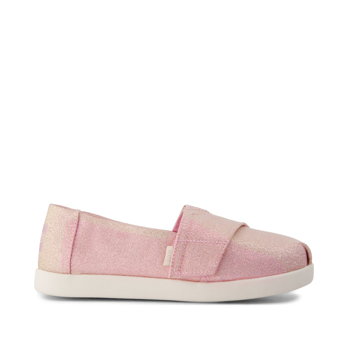 Alpargata Classic Kids Shoe - Pink Quartz Iridescent Woven Side View