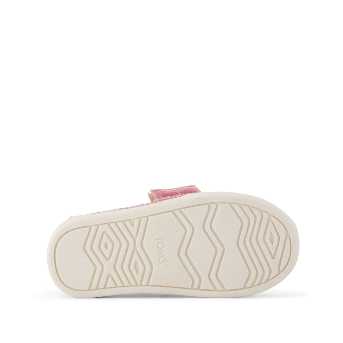 Alpargata Classic Toddler Shoe - Pink Quartz Iridescent Woven Bottom Sole View