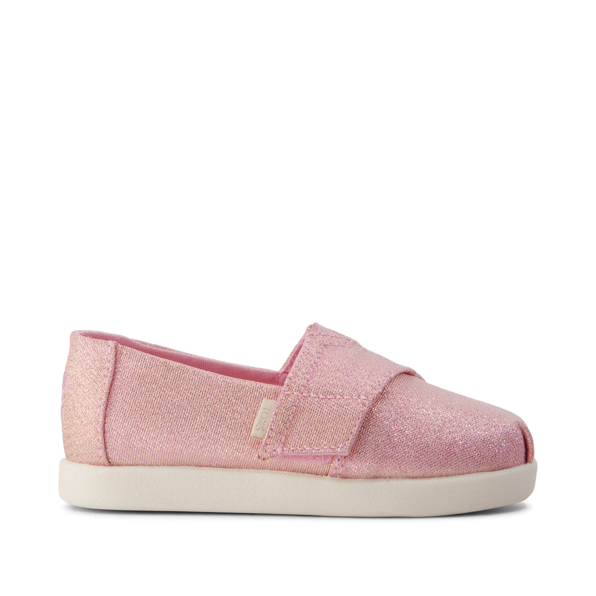 Alpargata Classic Toddler Shoe - Pink Quartz Iridescent Woven Side View