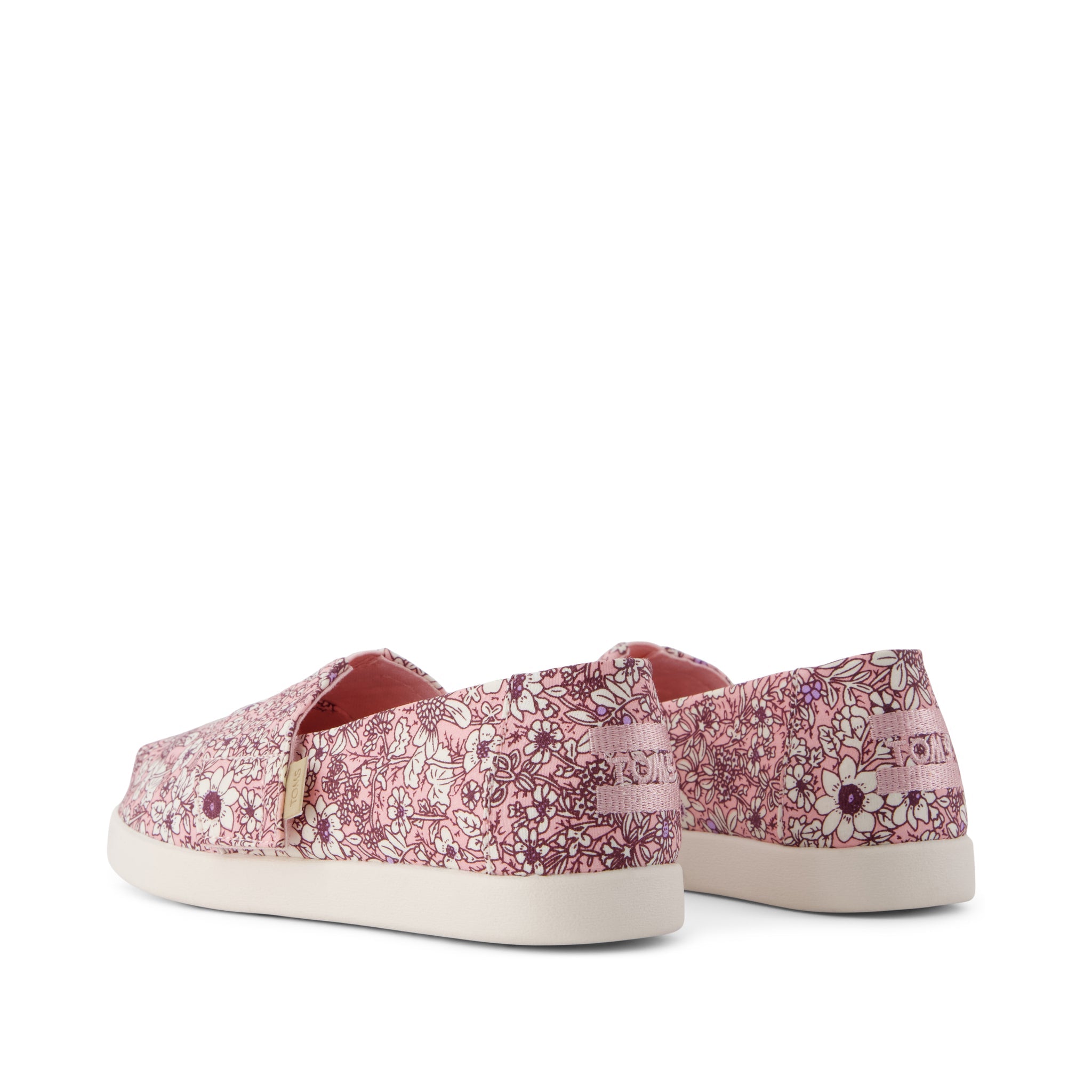 Alpargata Classic Kids Shoe - Pink Quartz Floral Back View