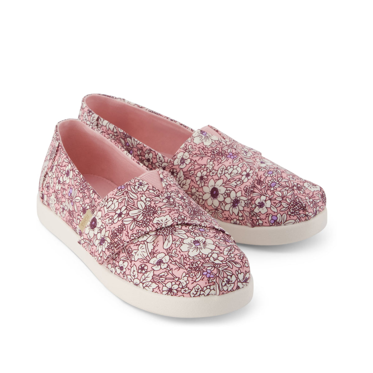 Alpargata Classic Kids Shoe - Pink Quartz Floral Front View