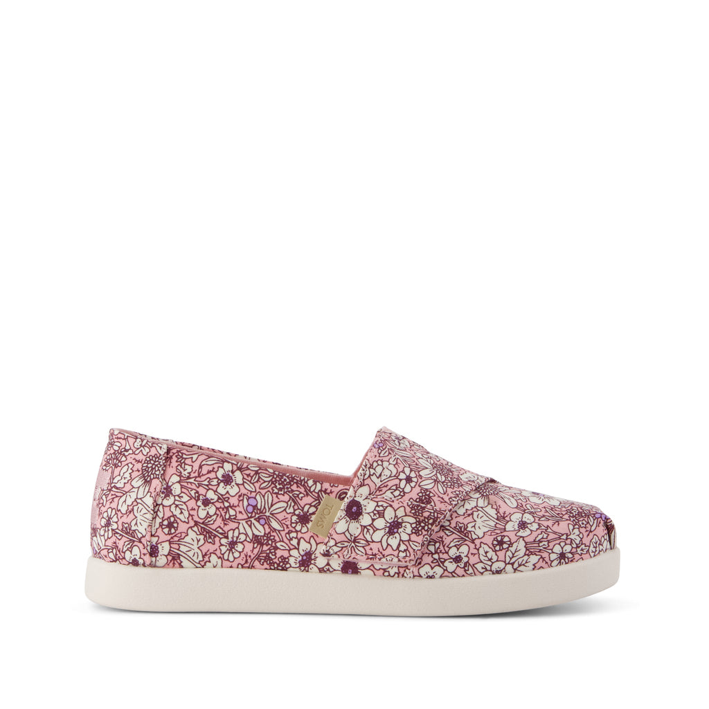 Alpargata Classic Kids Shoe - Pink Quartz Floral Side View