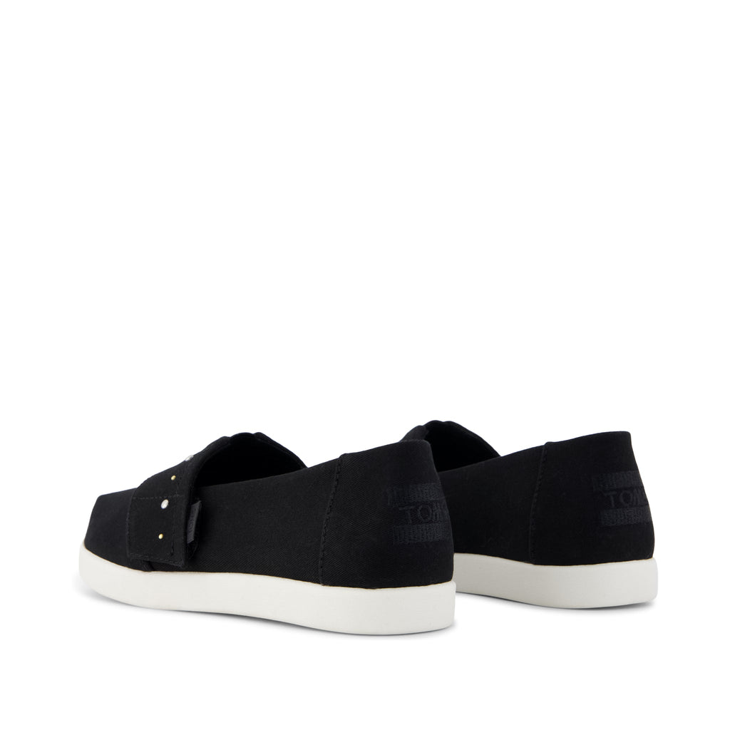Alpargata Classic Kids Shoe - Black Brushed Twill Back View