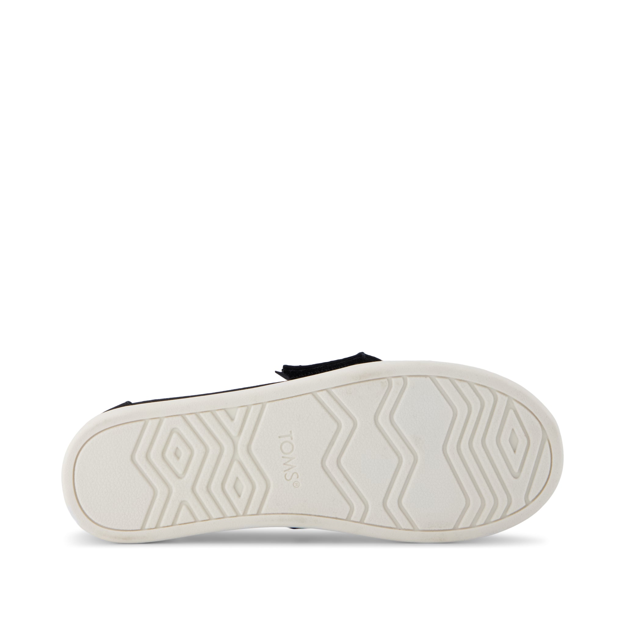 Alpargata Classic Kids Shoe - Black Brushed Twill Bottom Sole View