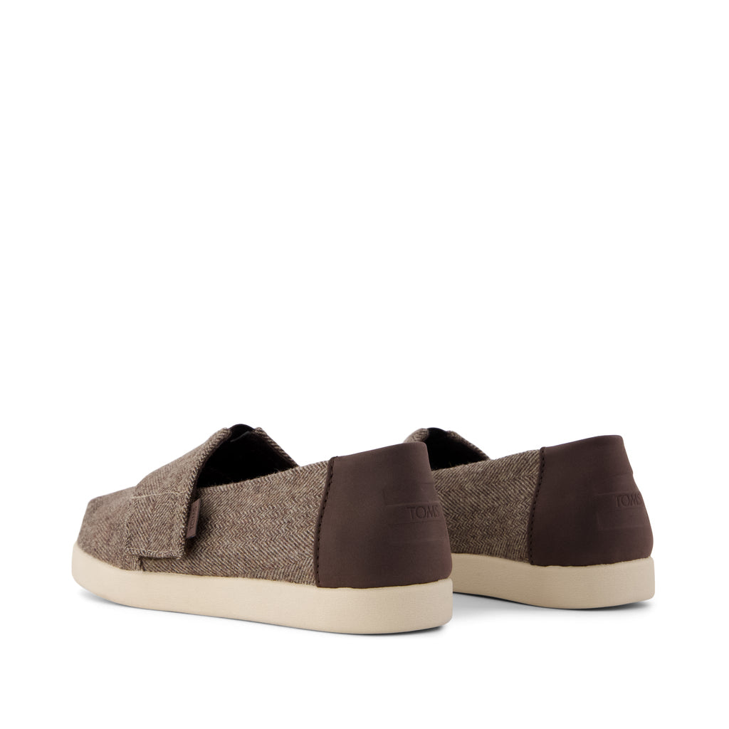 Alpargata Classic Kids Shoe - Hot Cocoa Herringbone Back View