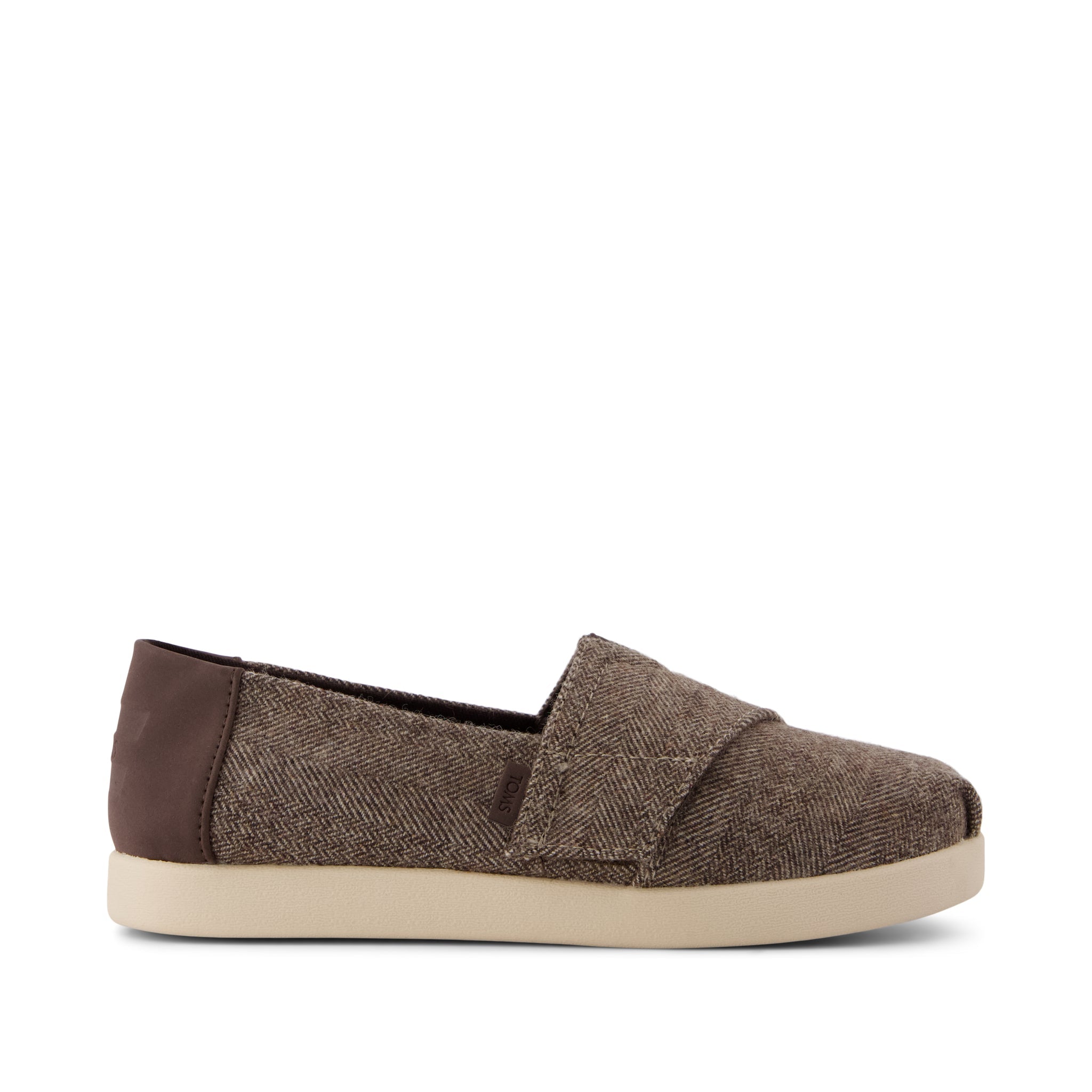 Alpargata Classic Kids Shoe - Hot Cocoa Herringbone Side View
