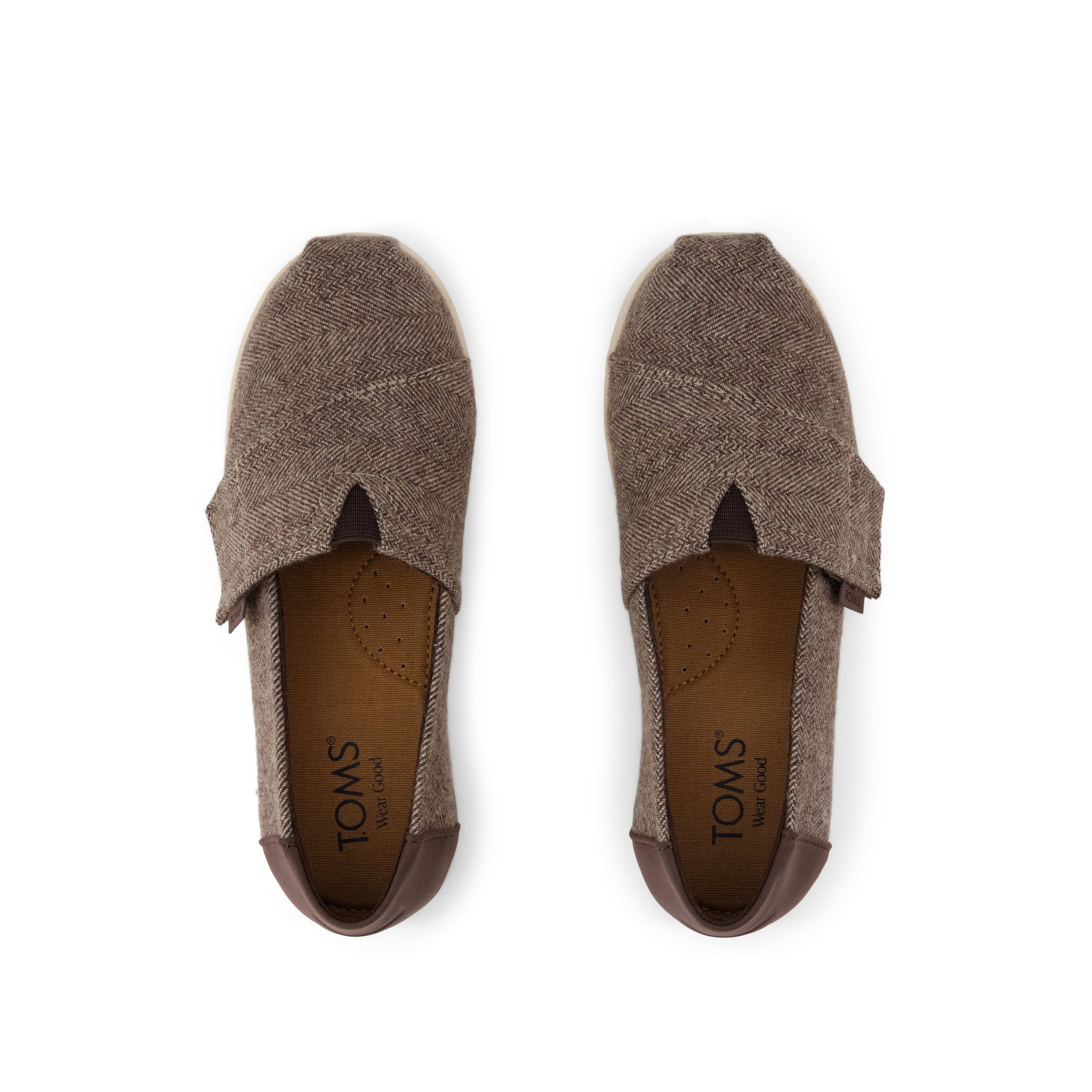 Alpargata Classic Kids Shoe - Hot Cocoa Herringbone Top View