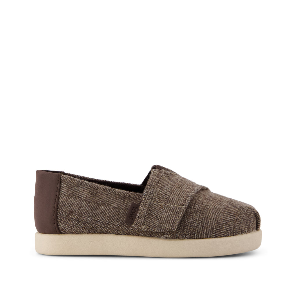 Alpargata Classic Toddler Shoe - Hot Cocoa Herringbone Side View