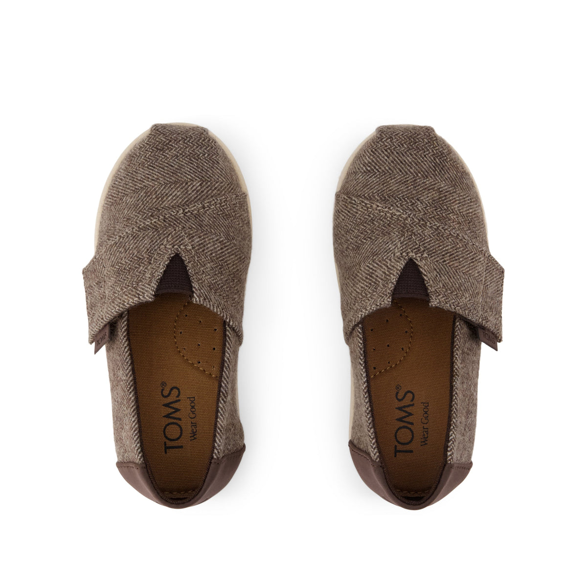 Alpargata Classic Toddler Shoe - Hot Cocoa Herringbone Top View