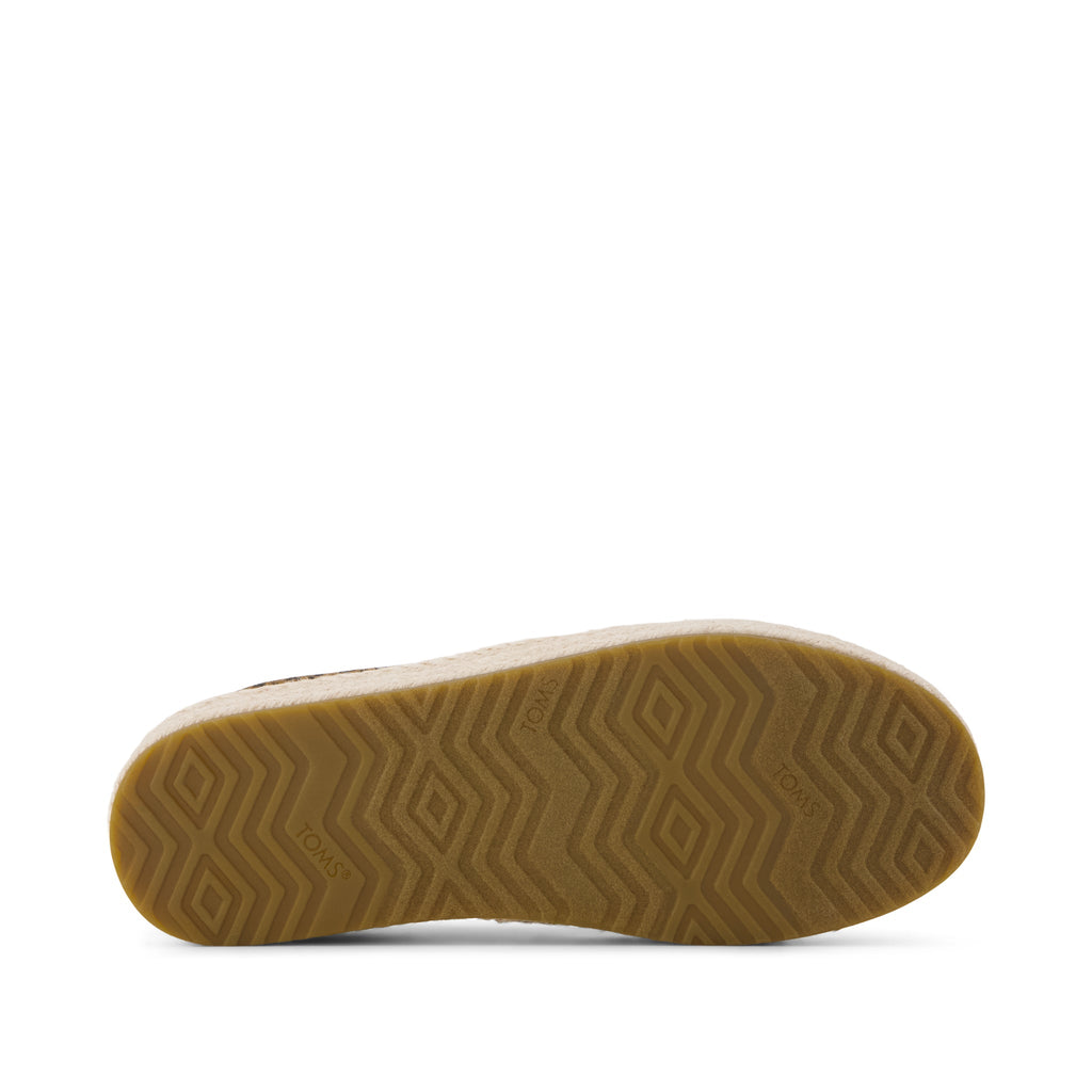 Valencia Platform Kids Espadrille - Toffee Leopard Print Bottom Sole View