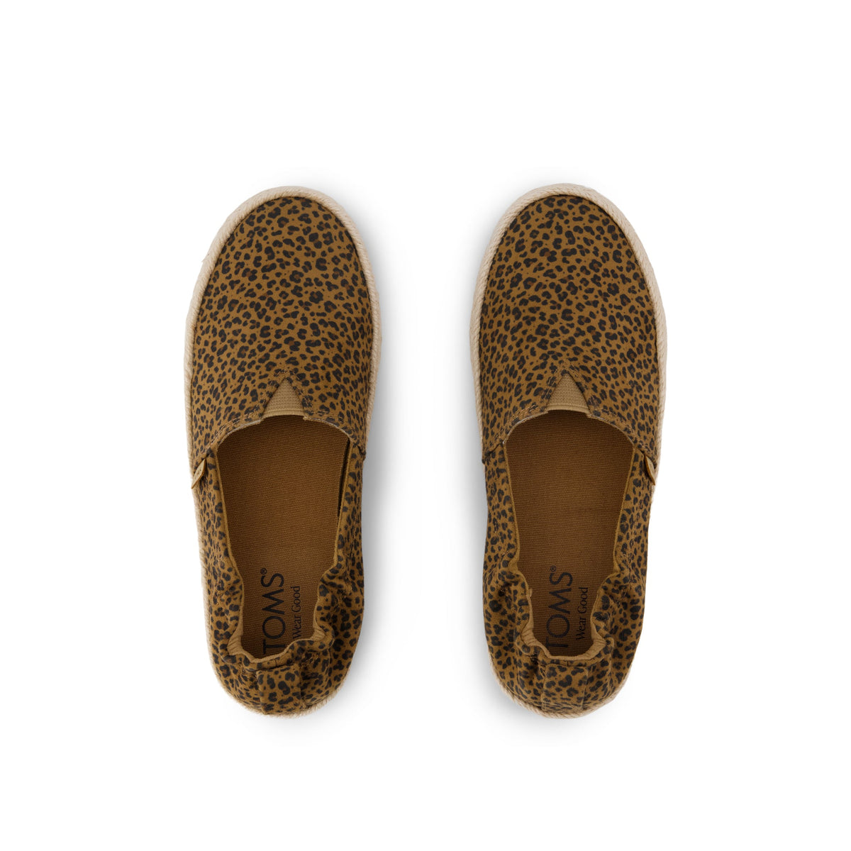 Valencia Platform Kids Espadrille - Toffee Leopard Print Top View