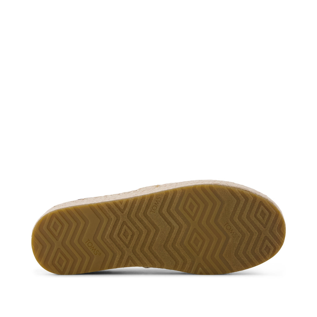 Valencia Platform Kids Espadrille - Black Brushed Twill Bottom Sole View