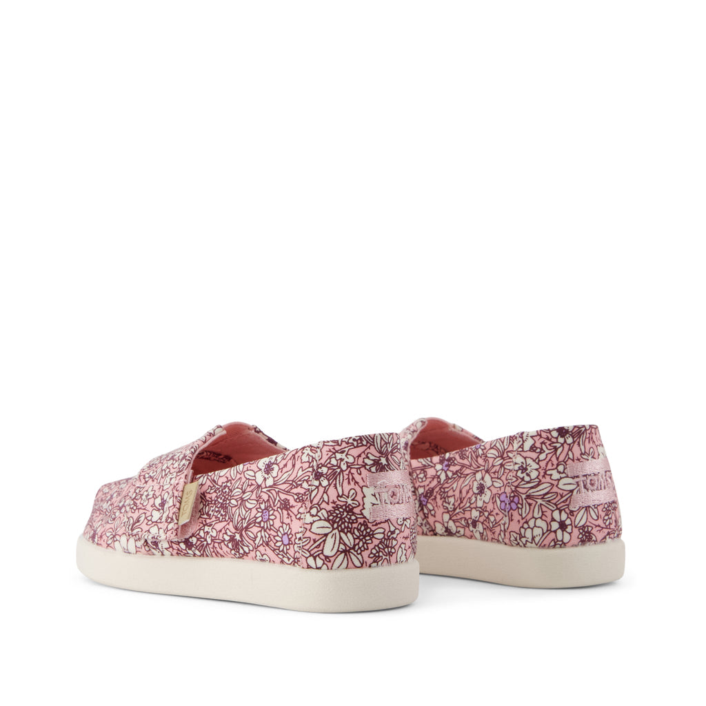 Alpargata Classic Toddler Shoe - Pink Quartz Floral Back View