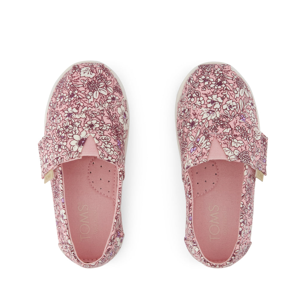 Alpargata Classic Toddler Shoe - Pink Quartz Floral Top View