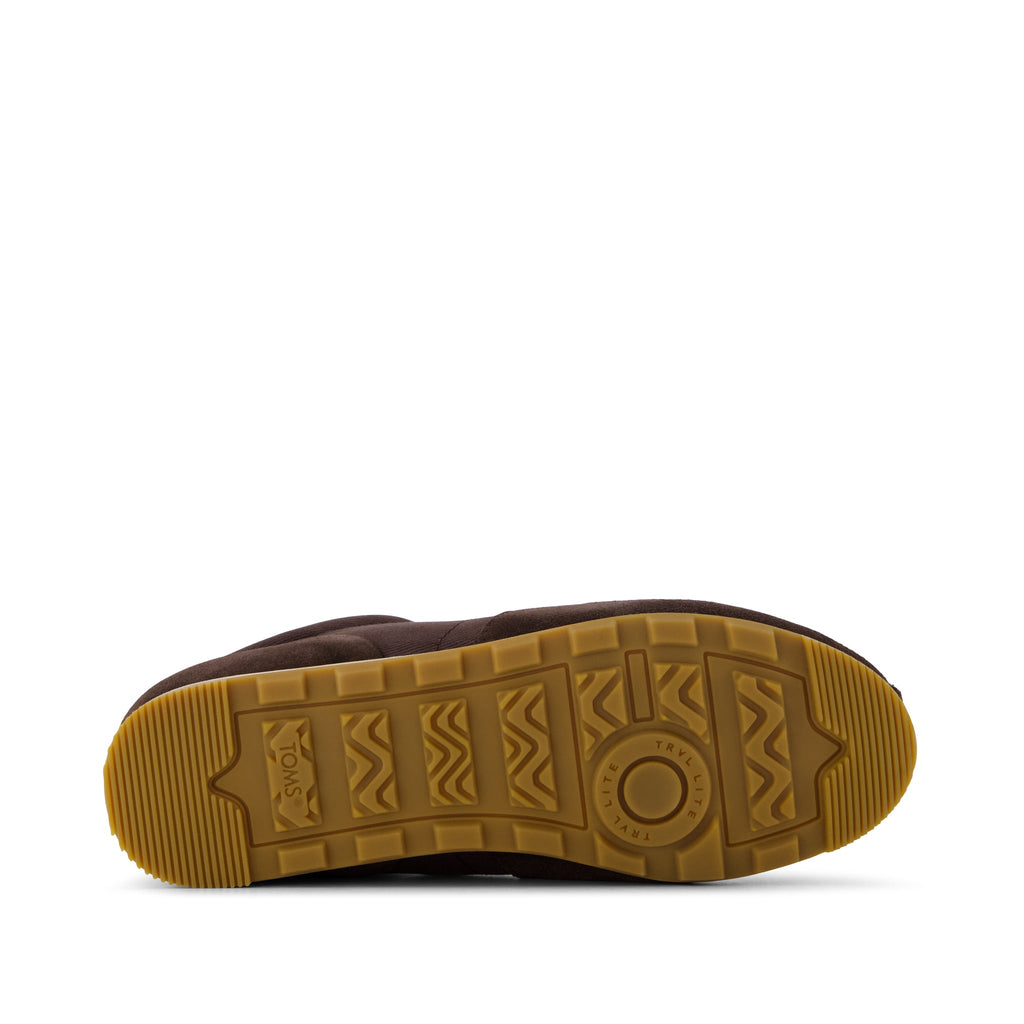 TRVL Lite Palisade Sneaker - Water Repellent Chocolate Vintage Twill Bottom Sole View