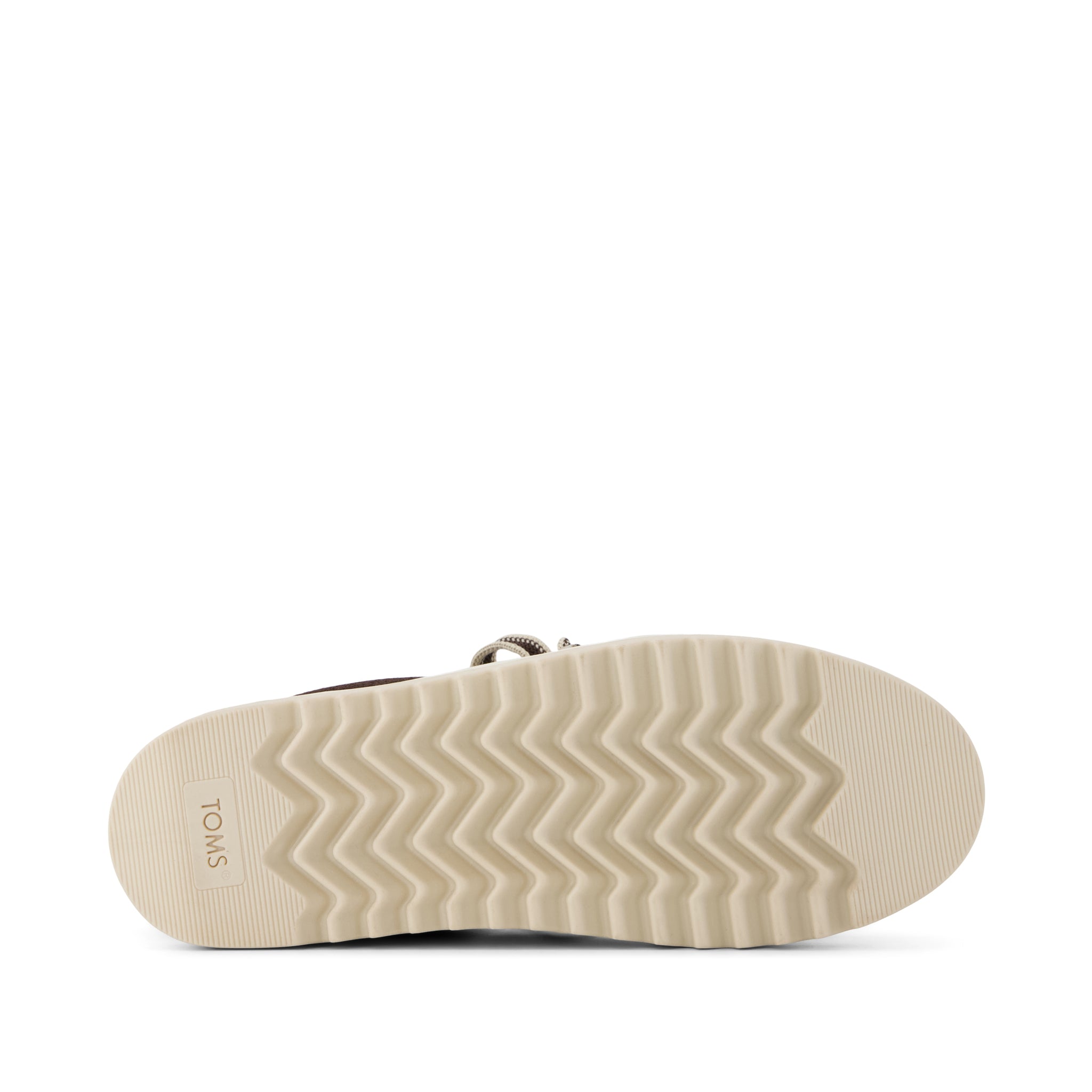 Rea Lace-Up Platform Sneaker - Chocolate Brown Suede Bottom Sole View