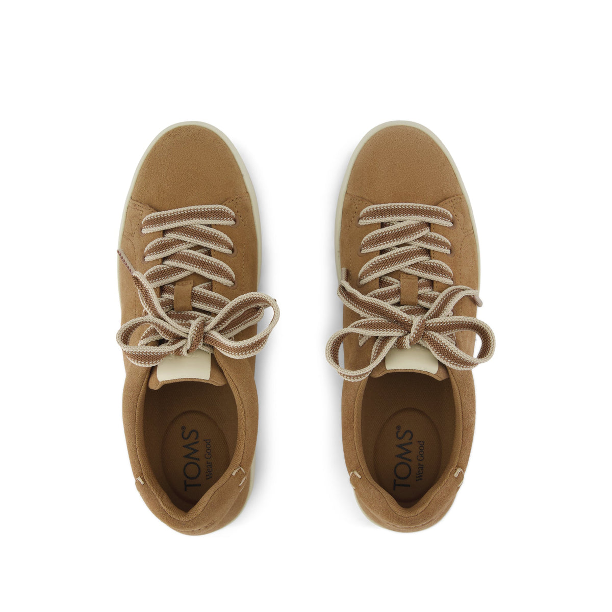 Rea Lace-Up Platform Sneaker - Toffee Suede Top View