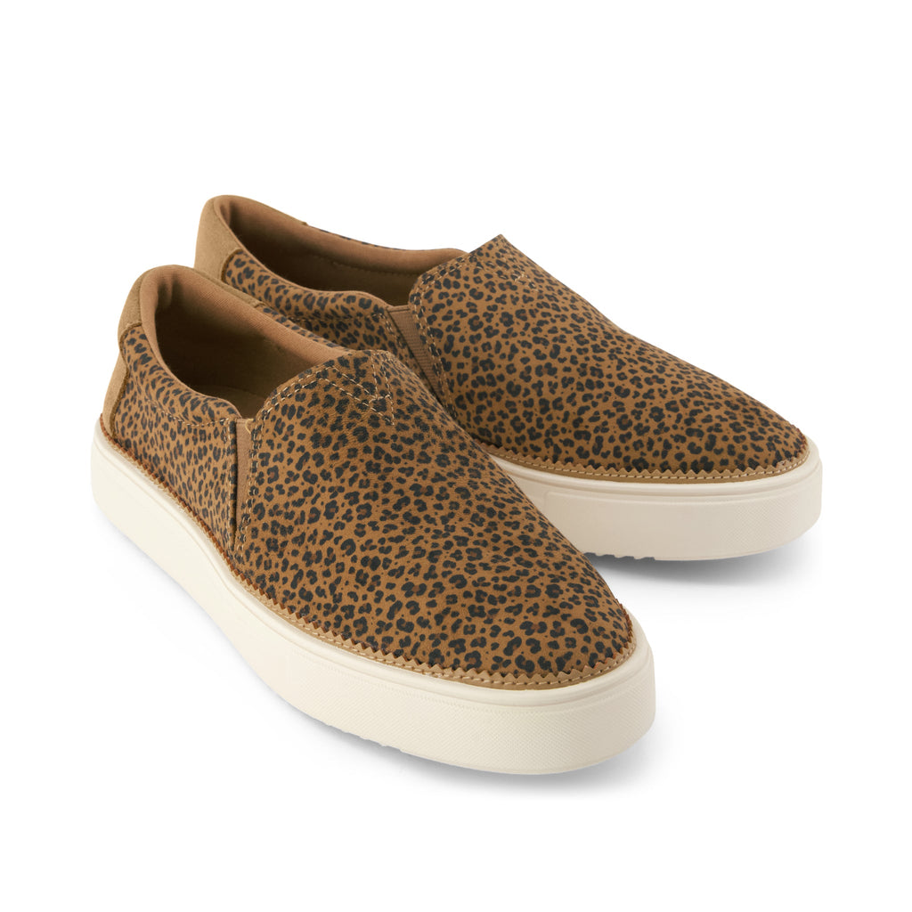 Emily Slip On Sneaker - Toffee Leopard Print Front View