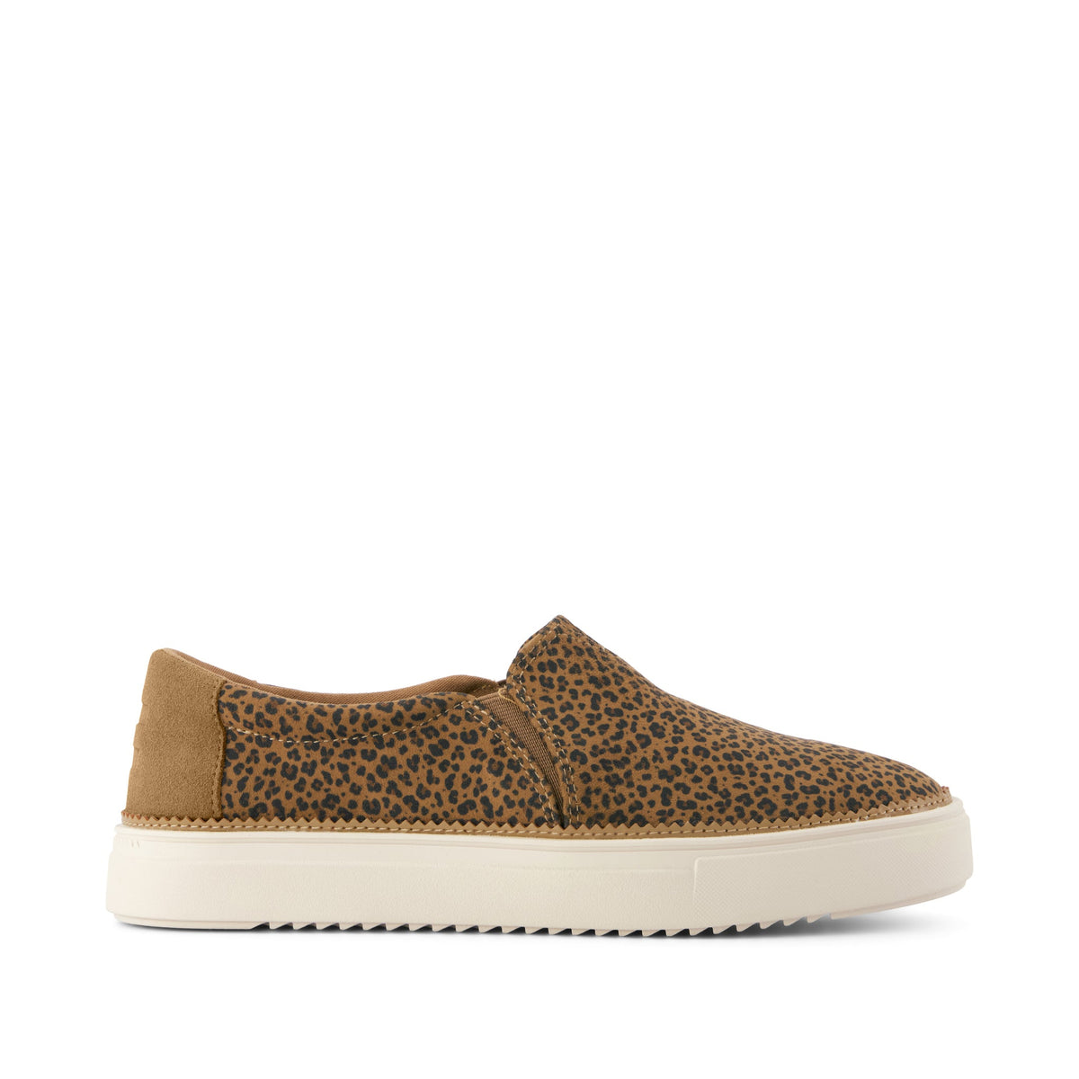 Emily Slip On Sneaker - Toffee Leopard Print Side View