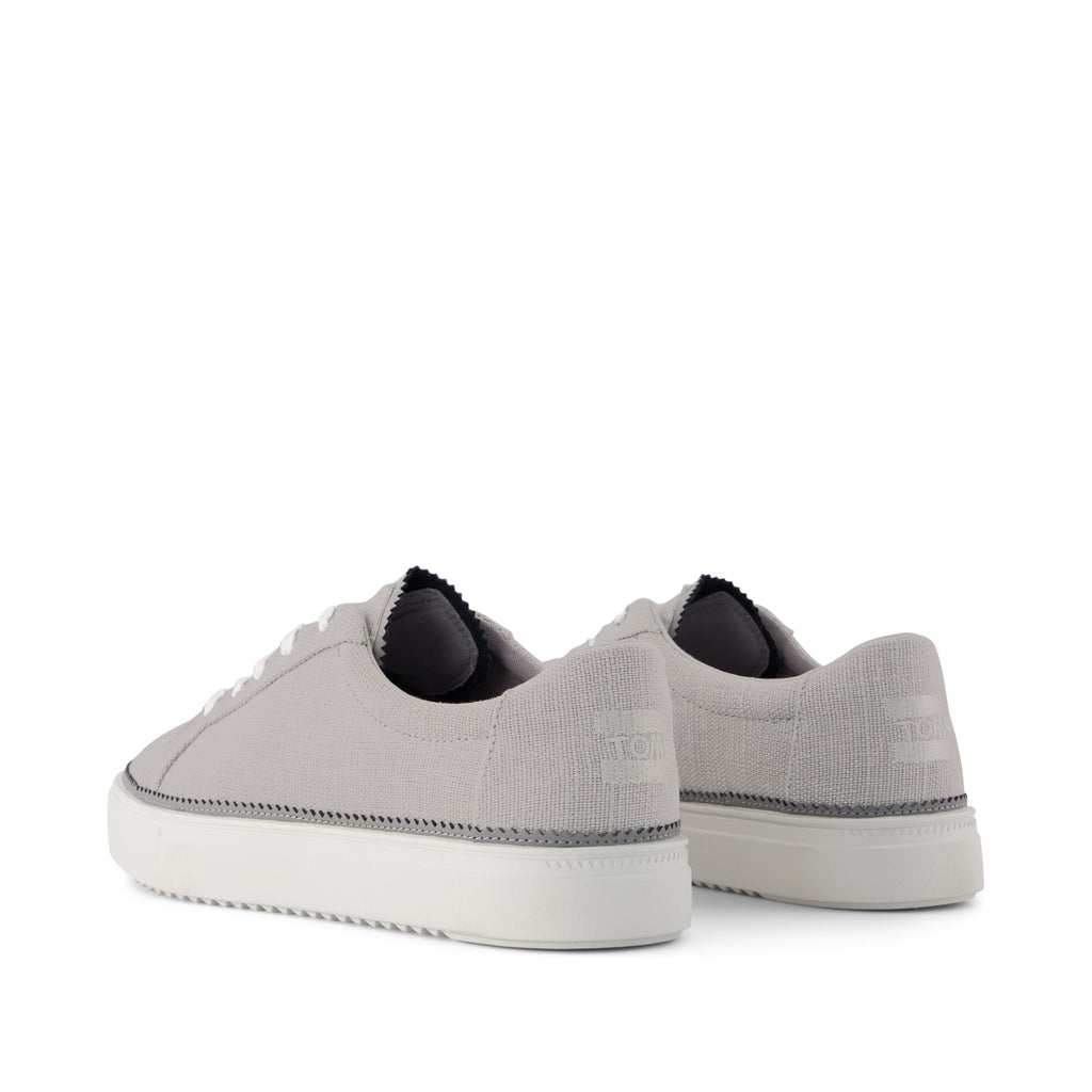 Izzy Lace-Up Sneaker - Drizzle Grey Heritage Canvas Back View