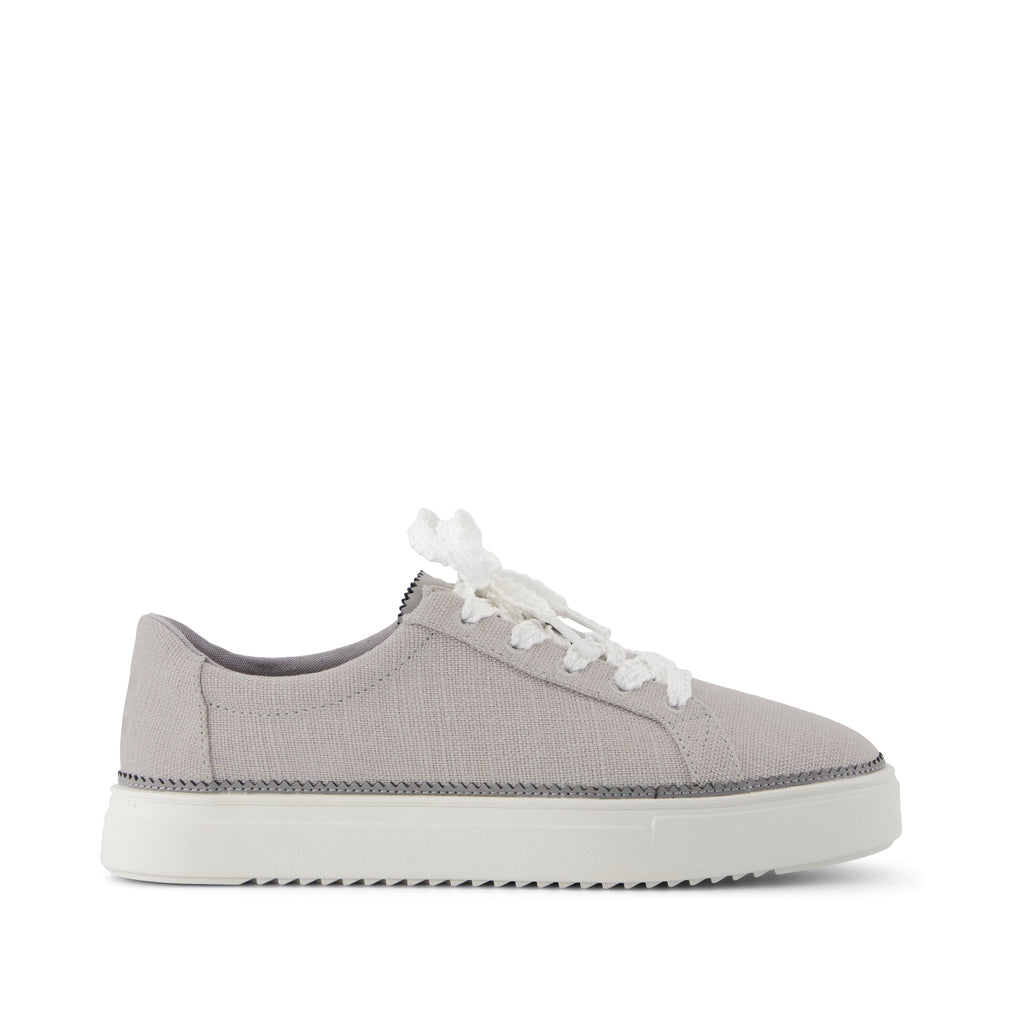 Izzy Lace-Up Sneaker - Drizzle Grey Heritage Canvas Side View
