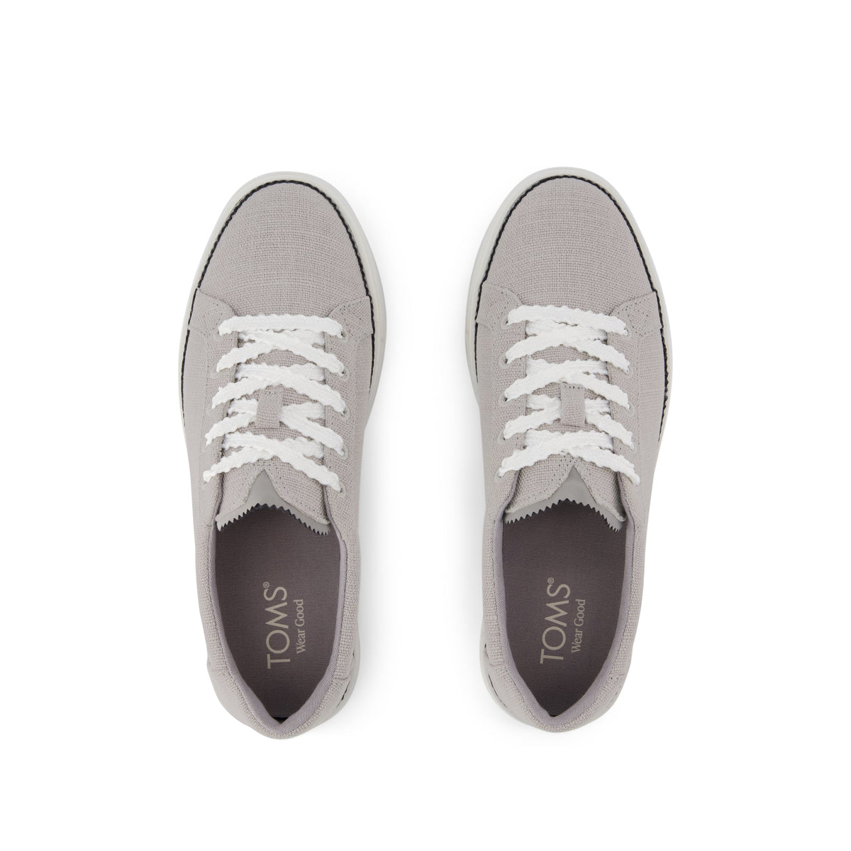 Izzy Lace-Up Sneaker - Drizzle Grey Heritage Canvas Top View