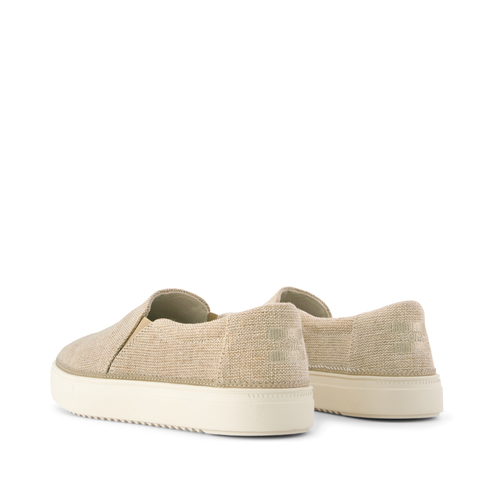 Emily Slip On Sneaker - Natural Undyed Heritage Canvas Back View