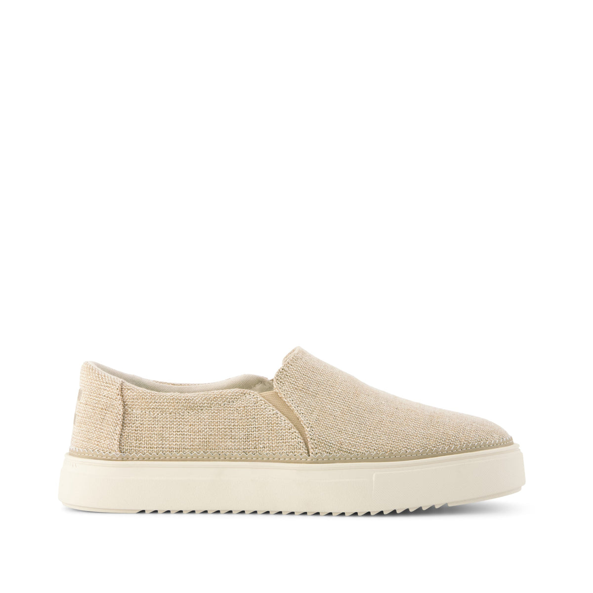 Emily Slip On Sneaker - Natural Undyed Heritage Canvas Side View
