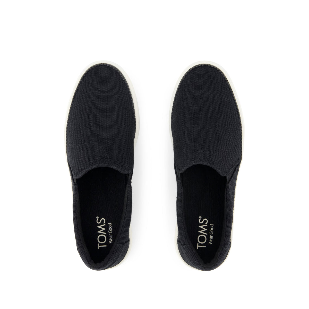 Emily Slip On Sneaker - Black Heritage Canvas Top View
