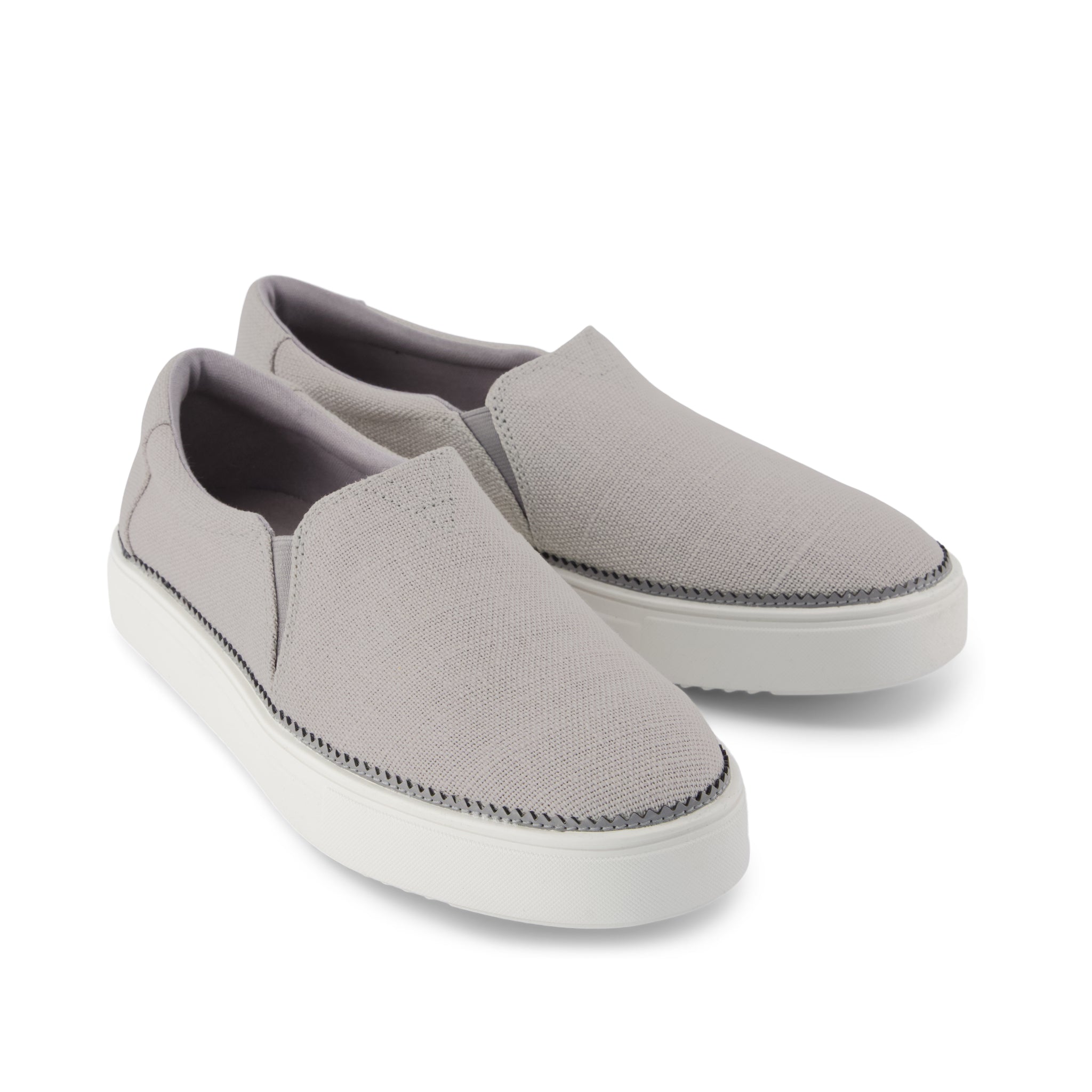 Emily Slip On Sneaker - Drizzle Grey Heritage Canvas Front View
