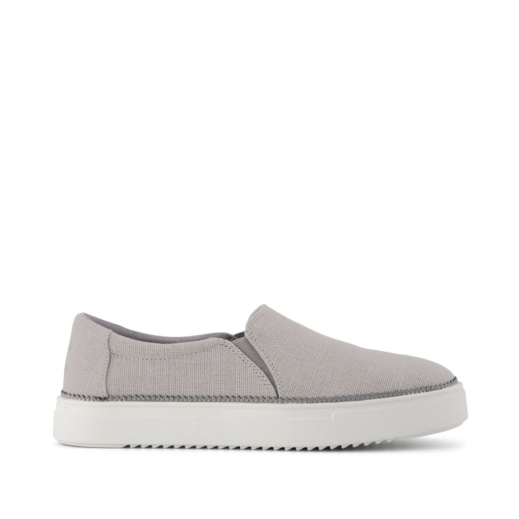 Emily Slip On Sneaker - Drizzle Grey Heritage Canvas Side View