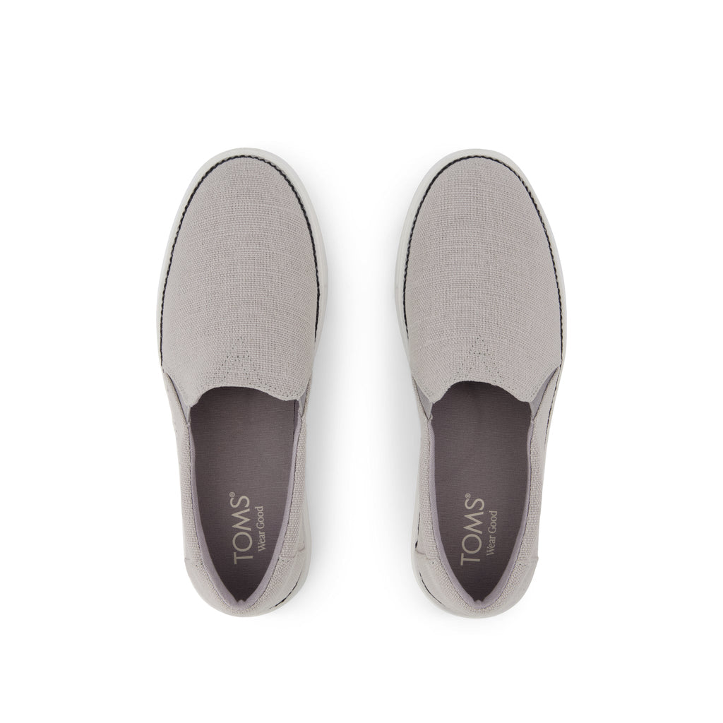 Emily Slip On Sneaker - Drizzle Grey Heritage Canvas Top View
