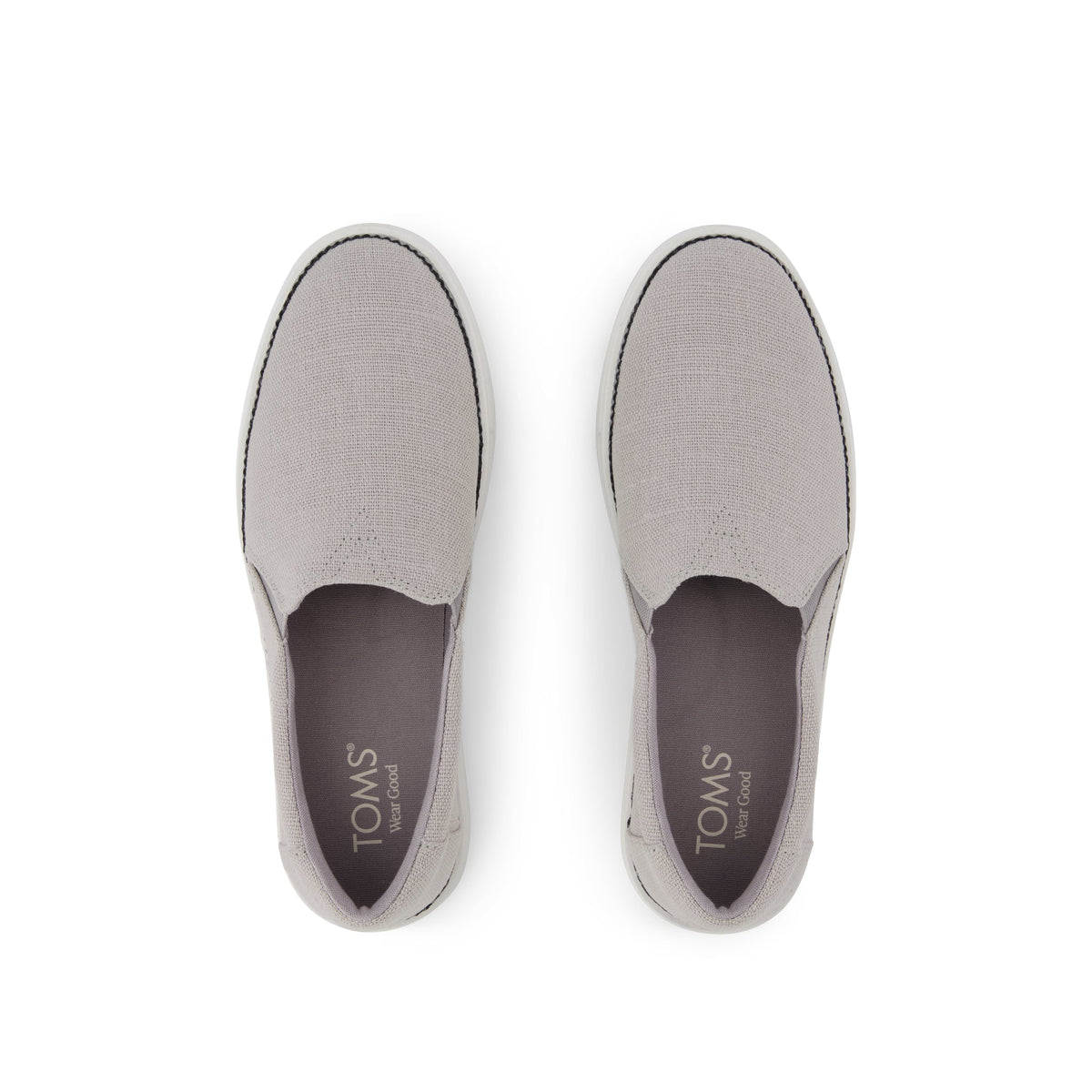 Emily Slip On Sneaker - Drizzle Grey Heritage Canvas Top View