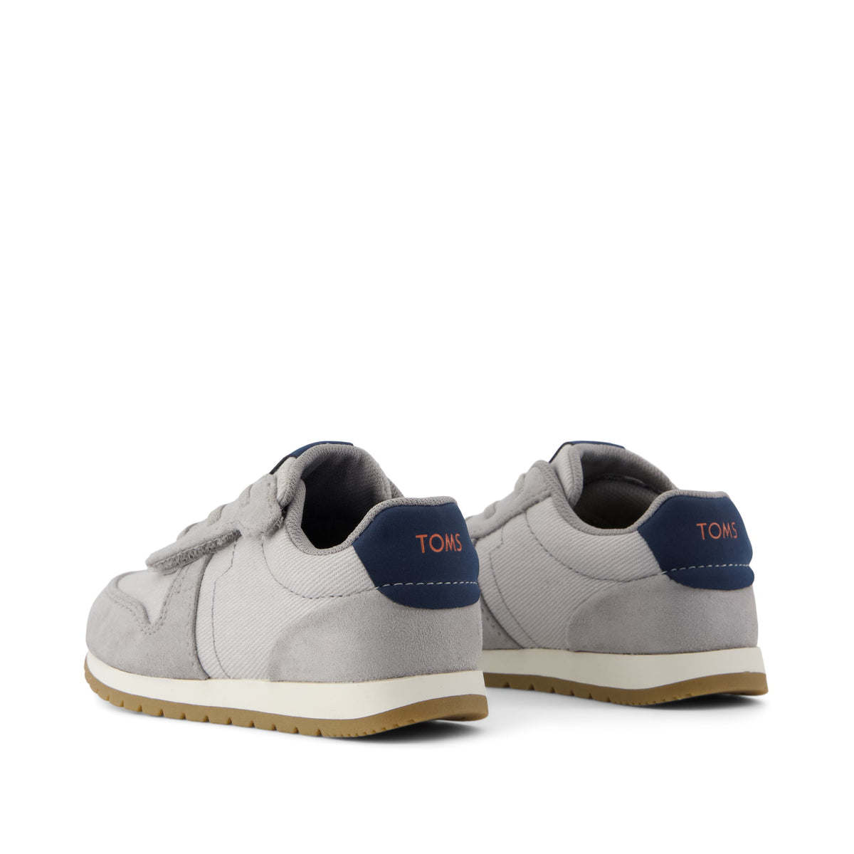 TRVL LITE Retro Runner Toddler Sneaker - Water Repellent Grey Vintage Twill Back View