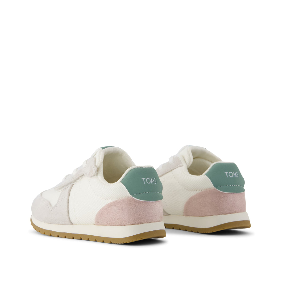 TRVL LITE Retro Runner Toddler Sneaker - Water Repellent Multi Egret Vintage Twill Back View