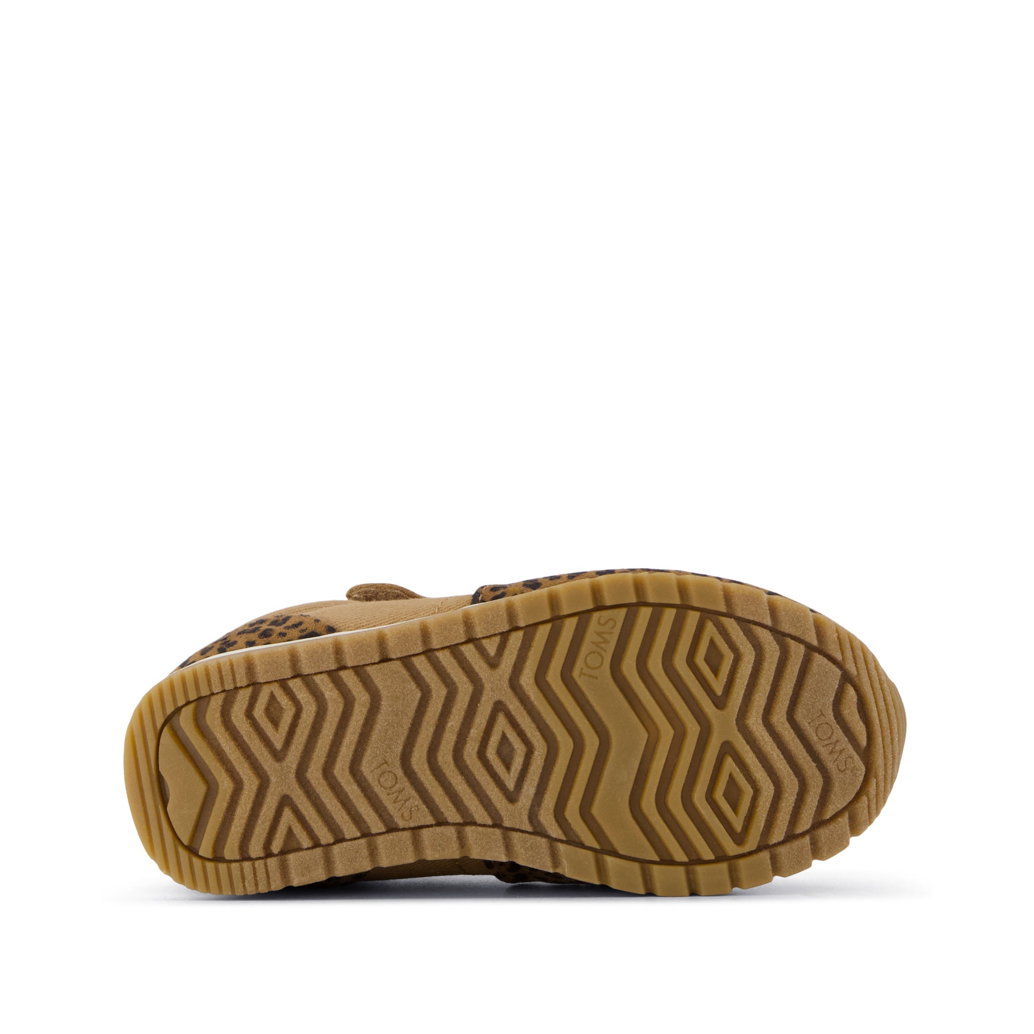 TRVL LITE Retro Runner Toddler Sneaker - Water Repellent Toffee Leopard Bottom Sole View