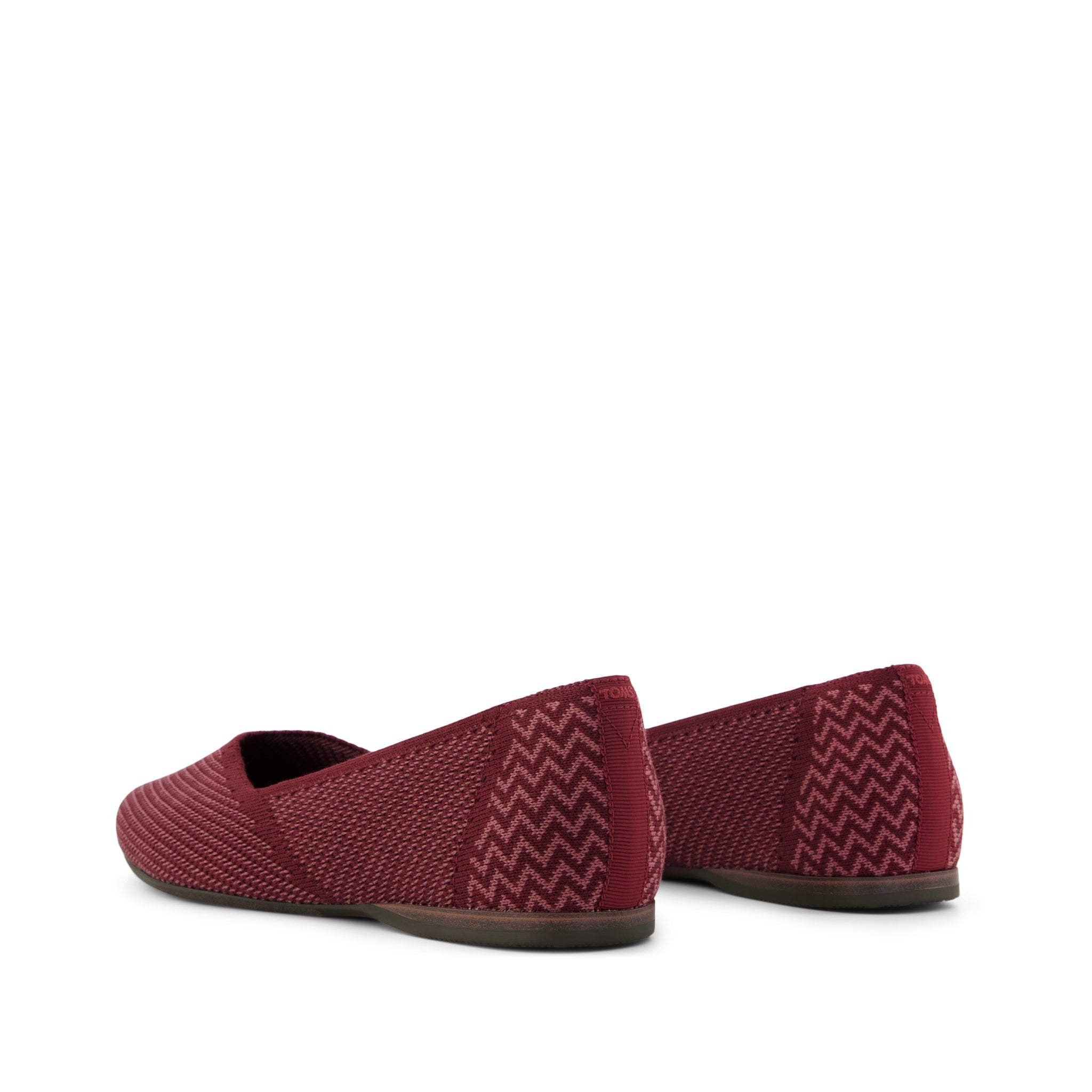 Gemma Flat - Burgundy Engineered Knit Back View