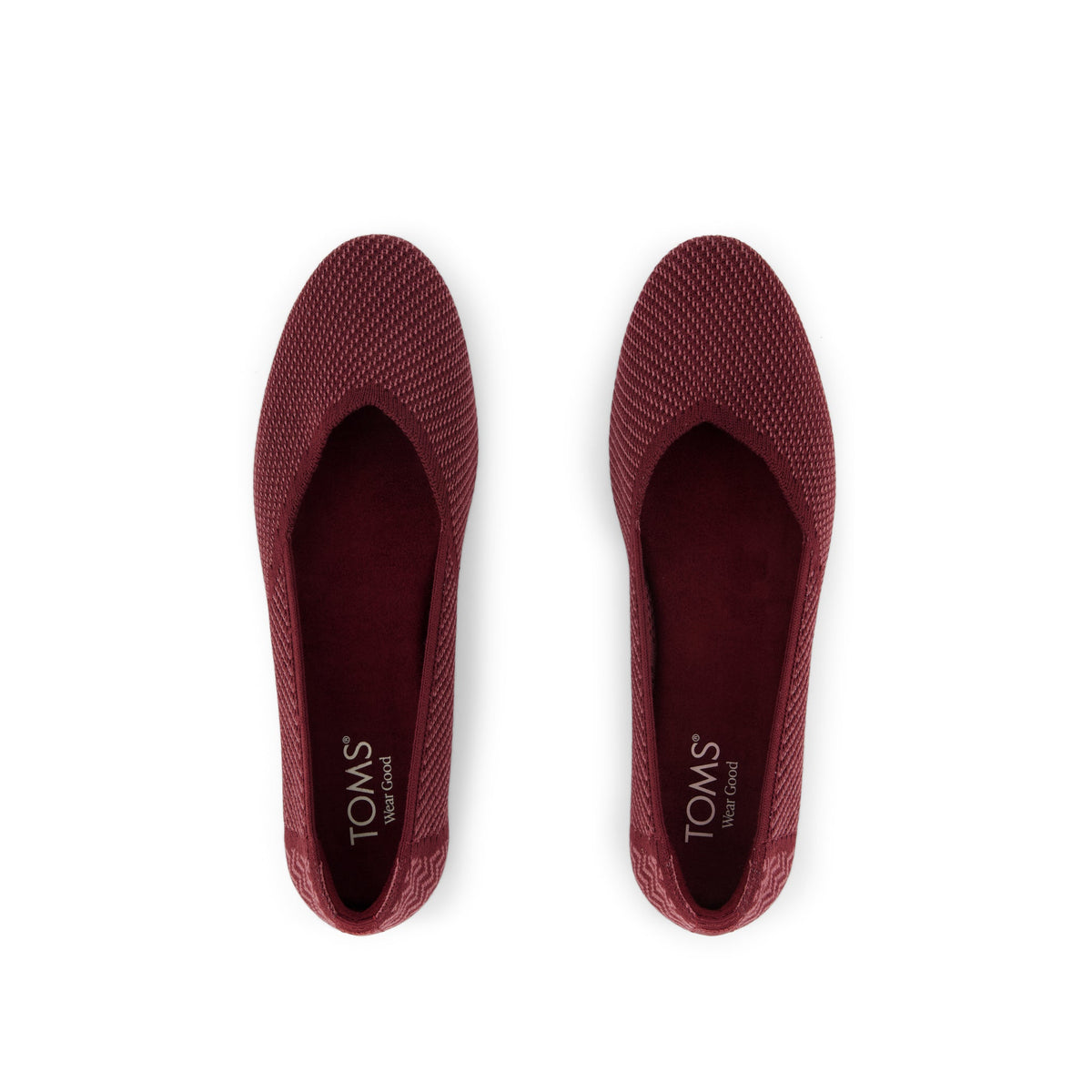 Gemma Flat - Burgundy Engineered Knit Top View