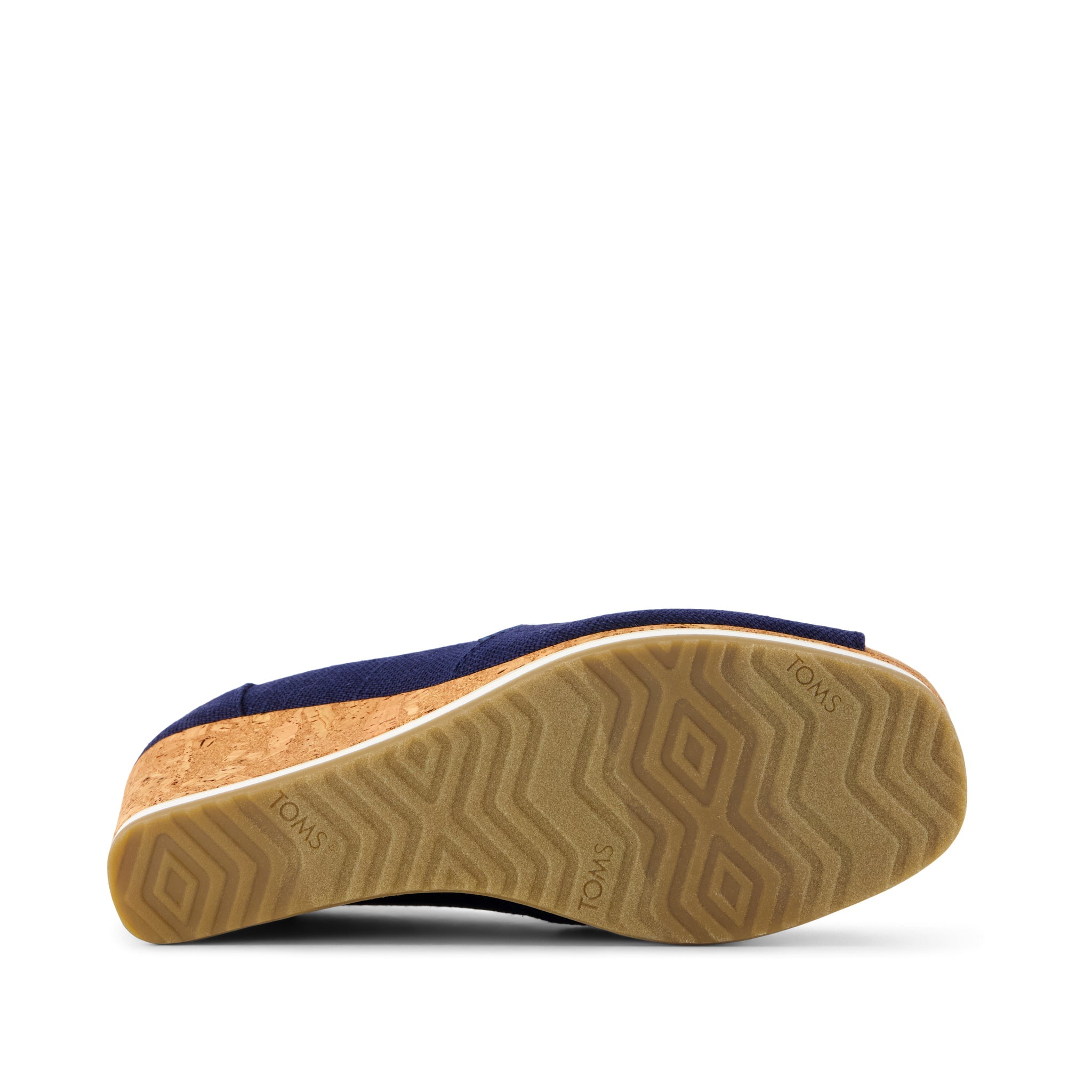 Essential Wedge - Navy Heritage Canvas Bottom Sole View