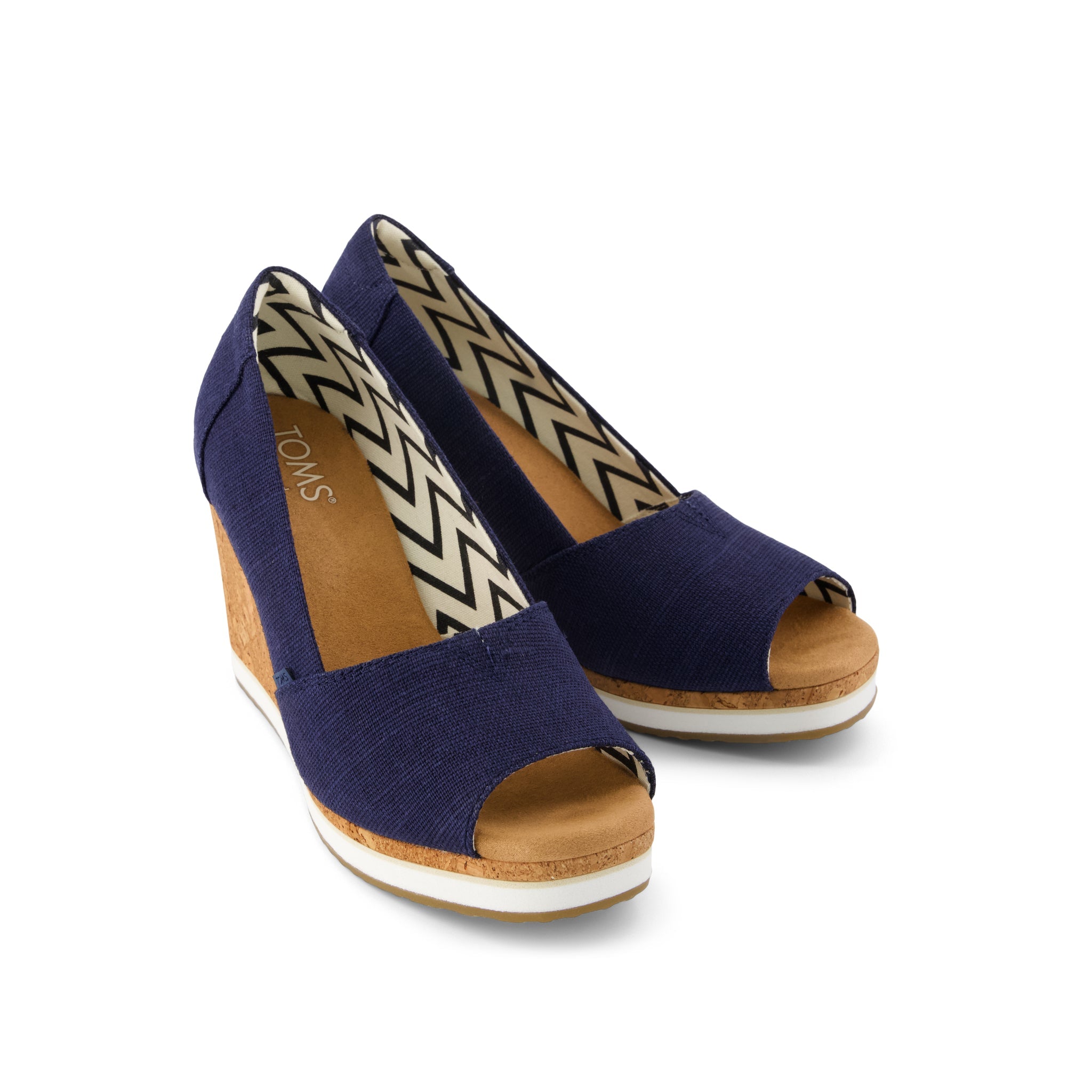 Essential Wedge - Navy Heritage Canvas Front View