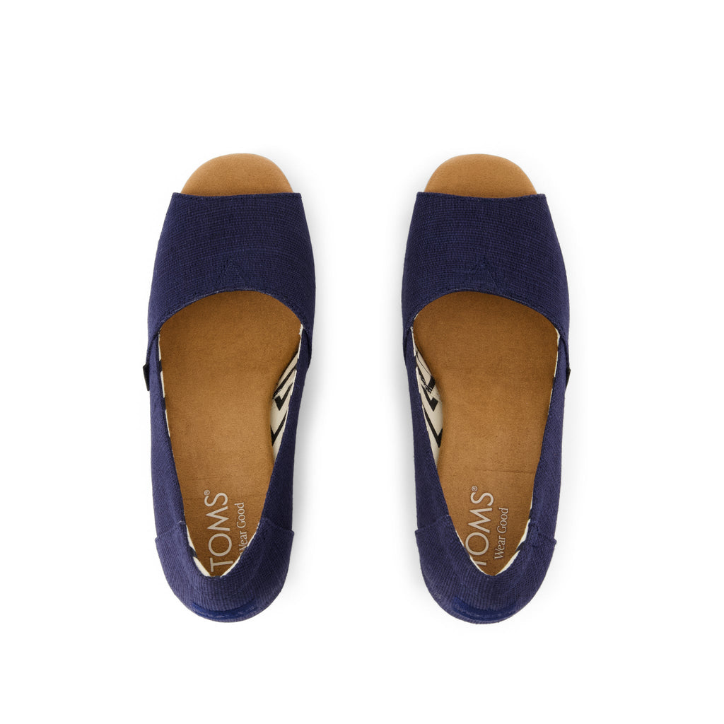 Essential Wedge - Navy Heritage Canvas Top View