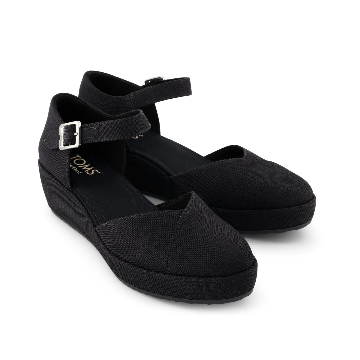 Gwyneth Wedge - Black Canvas Front View