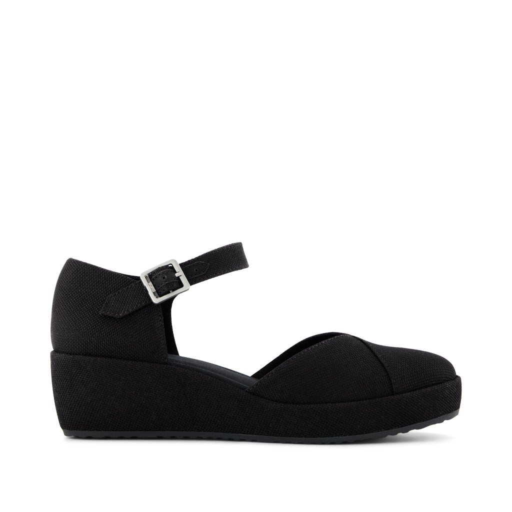 Gwyneth Wedge - Black Canvas Side View