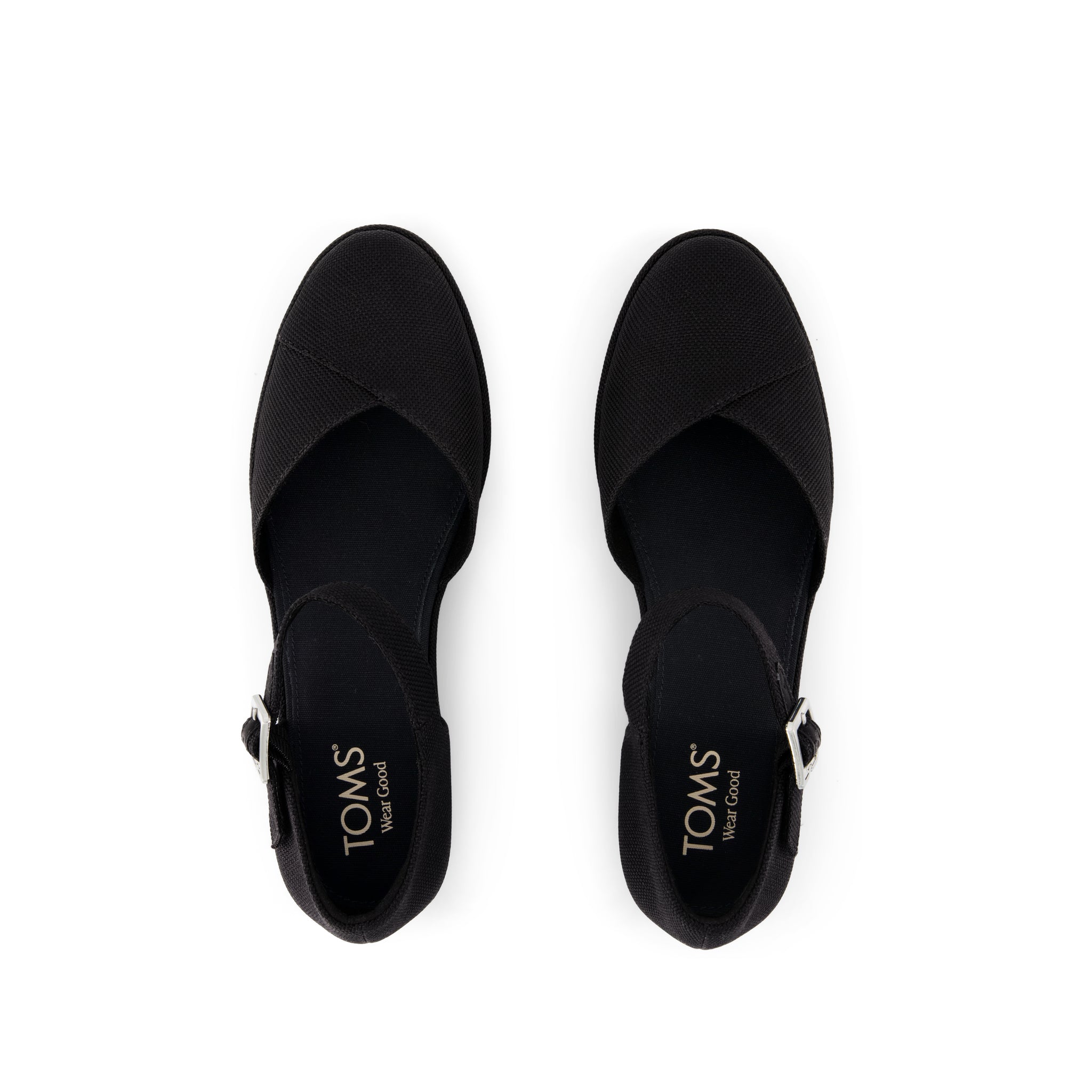 Gwyneth Wedge - Black Canvas Top View